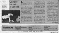 Carloco servirá el veneno  [artículo]Lilian Vargas E.
