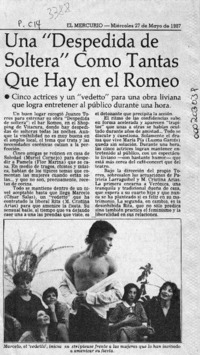 Una "Despedida de soltera" como tantas que hay en el Romeo  [artículo].