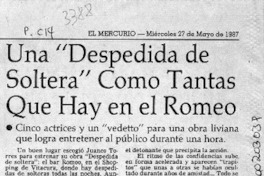 Una "Despedida de soltera" como tantas que hay en el Romeo  [artículo].