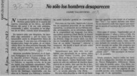 No sólo los hombres desaparecen  [artículo]Jaime Valdivieso.