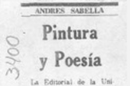 Pintura y poesía  [artículo] Andrés Sabella.