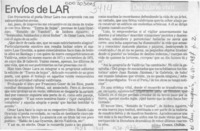Envíos de LAR  [artículo] Cronos.