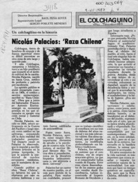Nicolás Palacios, "Raza Chilena"  [artículo].