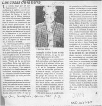 Las cosas de la tierra  [artículo] S.