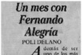 Un mes con Fernando Alegría
