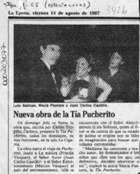 Nueva obra de la Tía Pucherito  [artículo].