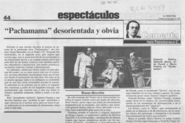 "Pachamama" desorientada y obvia