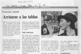 Arrímese a las tablas  [artículo].
