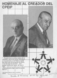 Un hombre de acción y un pensador  [artículo]Ricardo Krebs W.