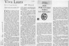 Viva Laura  [artículo] Luis Vargas Saavedra.