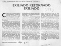 Exiliado-retornado exiliado  [artículo].