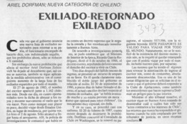 Exiliado-retornado exiliado  [artículo].