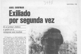 Exiliado por segunda vez  [artículo] G. M.