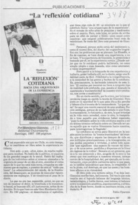 "La "reflexión" cotidiana"  [artículo] Pablo Oyarzún.