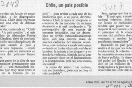 Chile, un país posible  [artículo].
