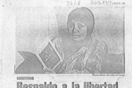 Respaldo a la libertad  [artículo] Guillermo Blanco.
