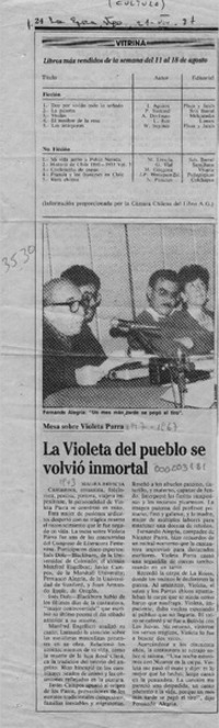 La Violeta del pueblo se volvió inmortal