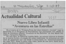 Nuevo libro infantil "Aventura en las estrellas"  [artículo].