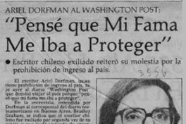 "Pensé que mi fama me iba a proteger"  [artículo].