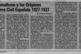 El tradicionalismo y los orígenes de la guerra civil española 1927-1937  [artículo] Francisco Riveaux C.