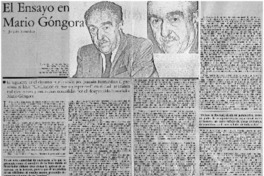 El ensayo en Mario Góngora