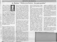 A. Foxley, "Chile y su futuro, un país posible"  [artículo].