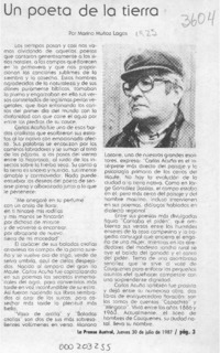 Un poeta de la tierra  [artículo] Marino Muñoz Lagos.