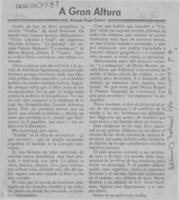 A gran altura  [artículo] Antonio Rojas Gómez.