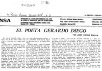 El poeta Gerardo Diego  [artículo] José Vargas Badilla.