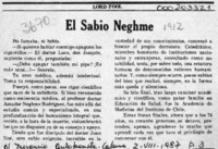 El sabio Neghme  [artículo] Lord Fool.