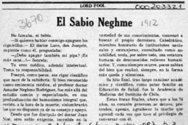 El sabio Neghme  [artículo] Lord Fool.