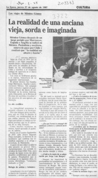 La realidad de una anciana vieja, sorda e imaginada  [artículo] Maura Brescia.