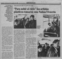 "Para subir al cielo" los artistas plásticos tomaron una Nuñoa-Vivaceta  [artículo].