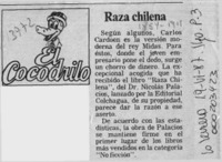 Raza chilena  [artículo].