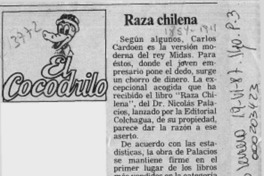 Raza chilena  [artículo].