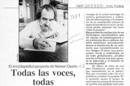 Todas las voces, todas  [artículo] Claudia Donoso.