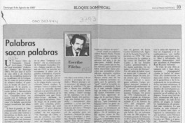 Palabras sacan palabras  [artículo] Filebo.