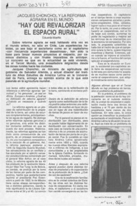 "Hay que revalorizar el espacio rural"  [artículo] Eduardo Mariño.