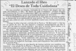 Lanzado el libro "El deseo de toda ciudadana"  [artículo].