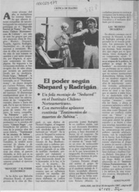 El poder según Shepard y Radrigán  [artículo] Sergio Palacios.