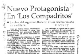 Nuevo protagonista en "Los compadritos"  [artículo].