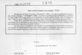 Fernando Romero Mancheño  [artículo].