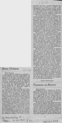 Raza chilena  [artículo] Alberto Robertson R.