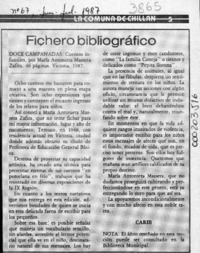 Fichero bibliográfico  [artículo] Carib.