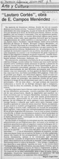 "Lautaro Cortés", obra de E. Campos Menéndez