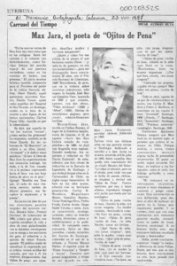 Max Jara, el poeta de "Ojitos de pena"