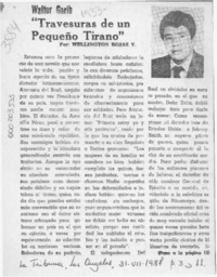 "Travesuras de un pequeño tirano"  [artículo] Wellington Rojas V.