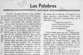 Las palabras  [artículo] Andrés Sabella.