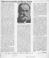 Páginas escogidas de Barros Arana  [artículo] Tito Castillo.