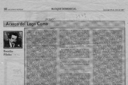 Acerca del lago Como  [artículo] Filebo.